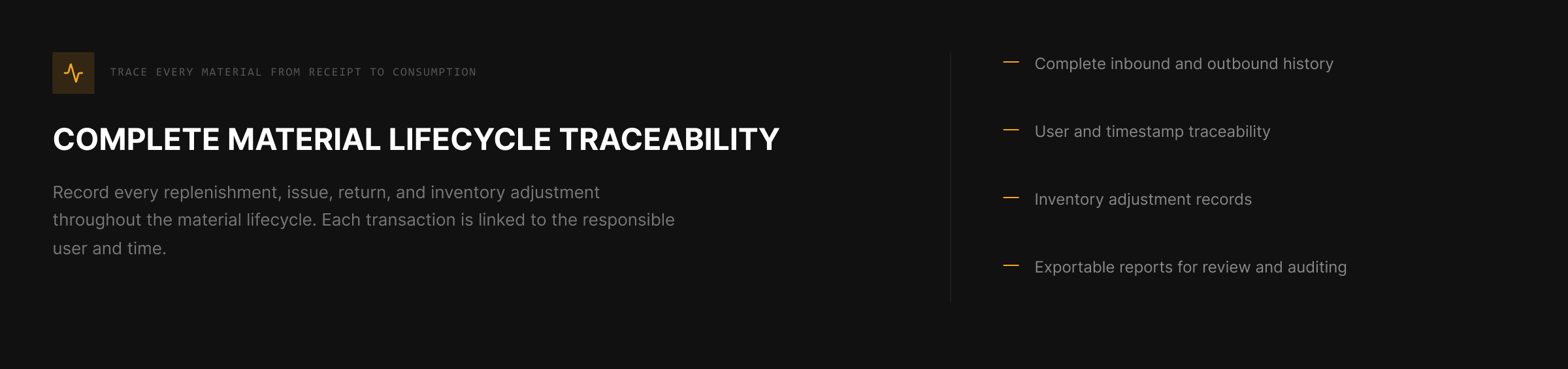 Lifecycle Traceability
