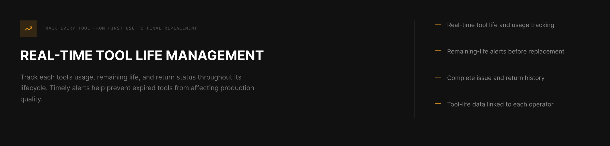 Tool Life Management