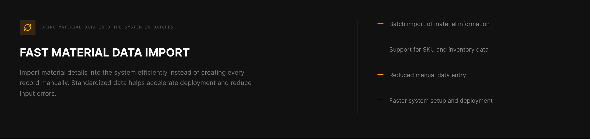 Material Data Import